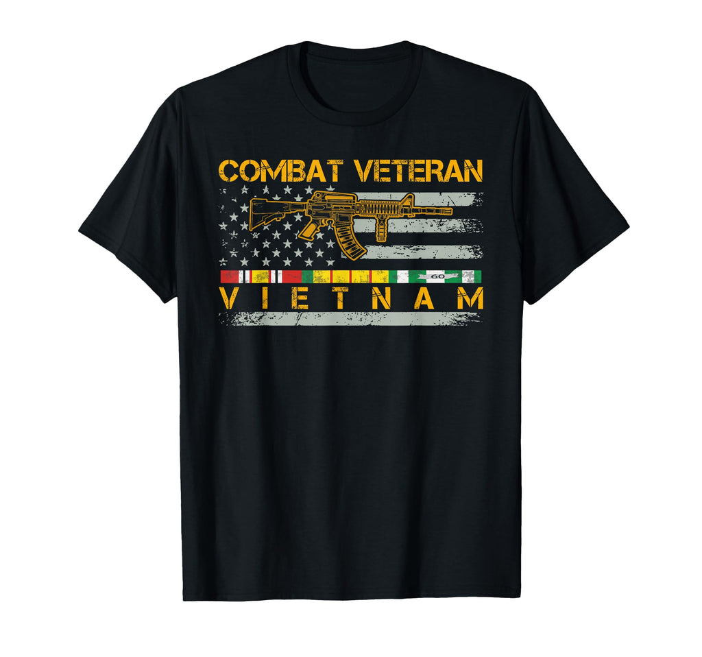 Vietnam Combat Veterans Us Flag Vietnam T-Shirt - Graphic Print Men Women - T-Shirt, Sweatshirt, Hoodie