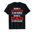 Being Veteran Is Honor Being Dad Is T-Shirt - Graphic Print Men Women - T-Shirt, Sweatshirt, Hoodie