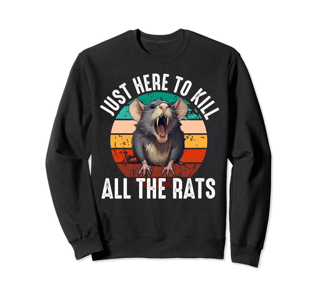 Rat Exterminator Funny Pest Control Mice Sweatshirt - Graphic Print Unisex - T-Shirt, Sweatshirt, Hoodie