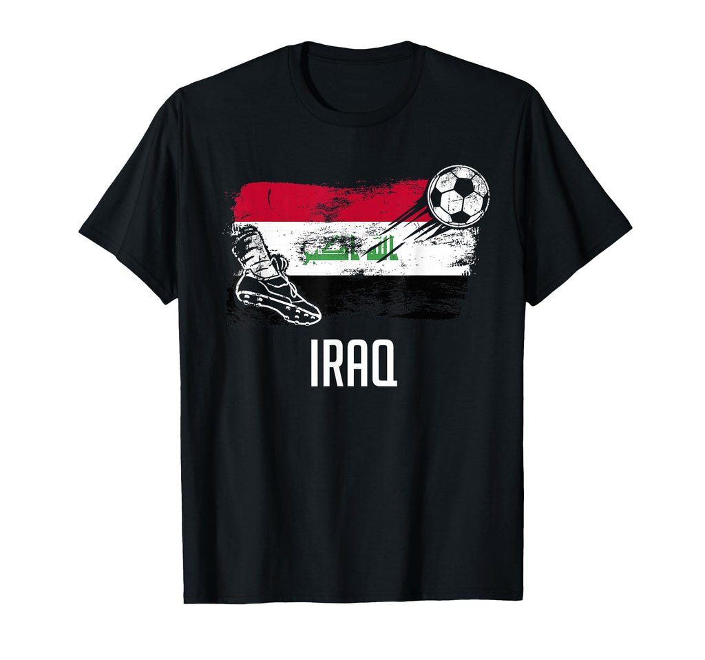 Iraq Flag Jersey Iraqi Soccer Team T-Shirt - Fun Novelty Design for Adults - T-Shirt, Sweatshirt, Hoodie