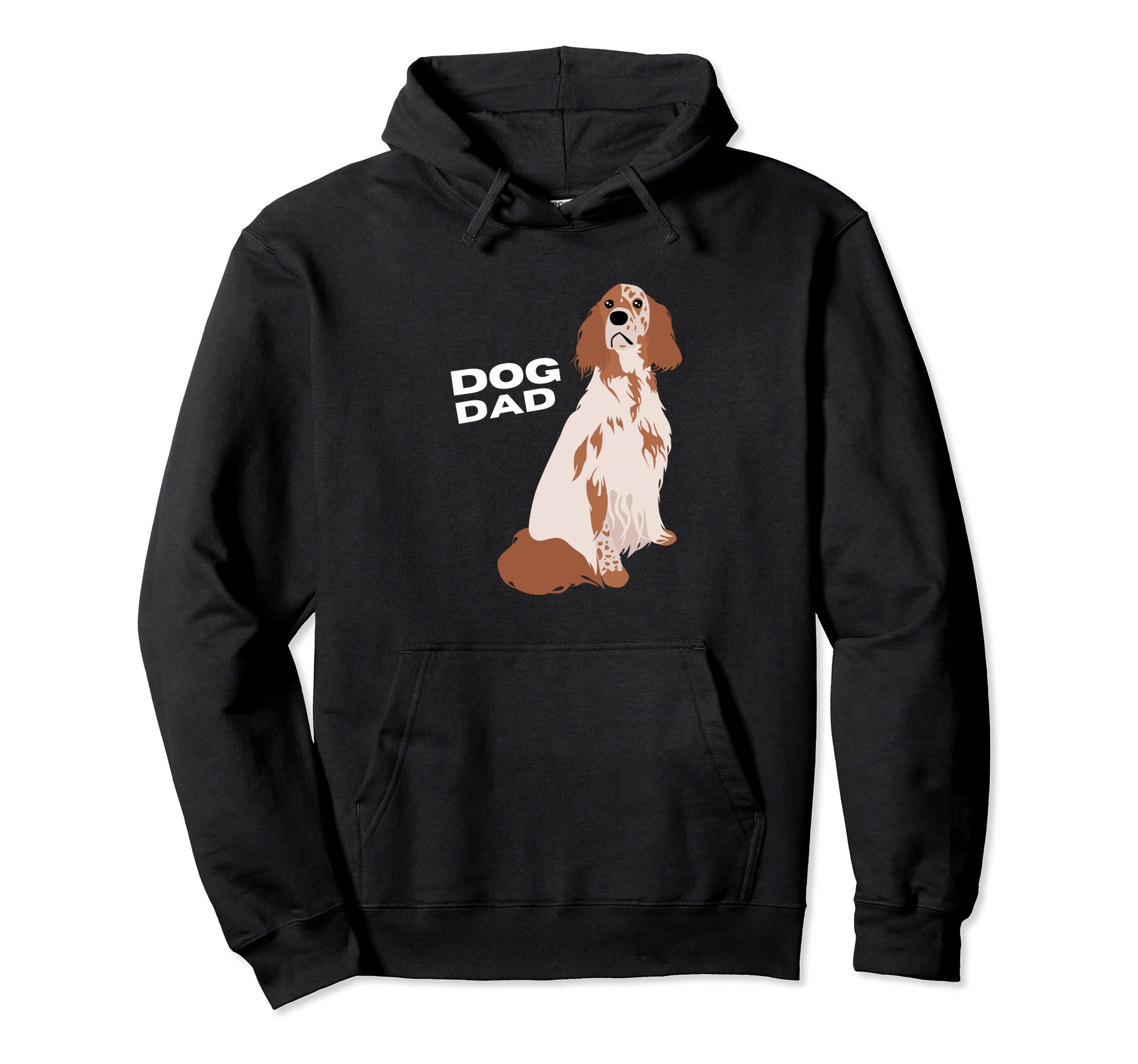 Orange Belton English Setter Dog Dad Hoodie - Fun Novelty Design Unisex - T-Shirt, Sweatshirt, Hoodie