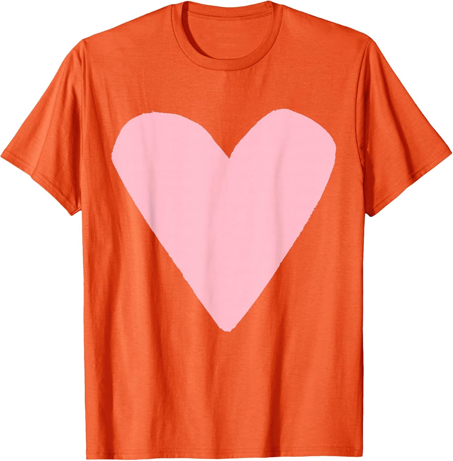 Light Pink Heart Orange - Adult & Kids T-Shirts, Sweatshirts & Hoodies apparel design preview 1