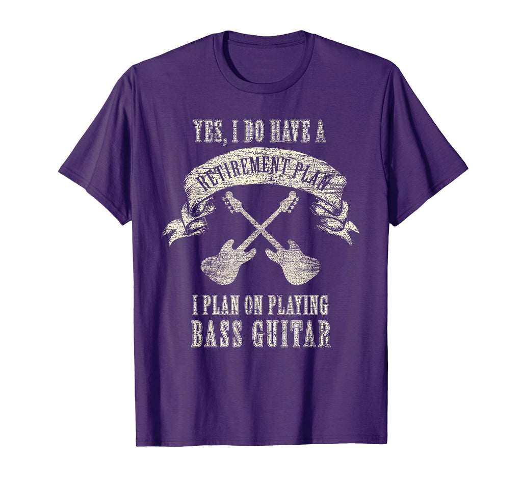 Retirement Plan Bass Guitar Player T-Shirt - Minimalist Print Men Women - T-Shirt, Sweatshirt, Hoodie
