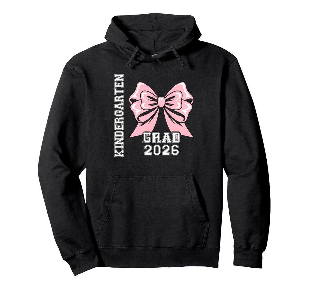 Kindergarten Grad 2026 Bow Graduate Hoodie - Fun Novelty Design for Adults - T-Shirt, Sweatshirt, Hoodie