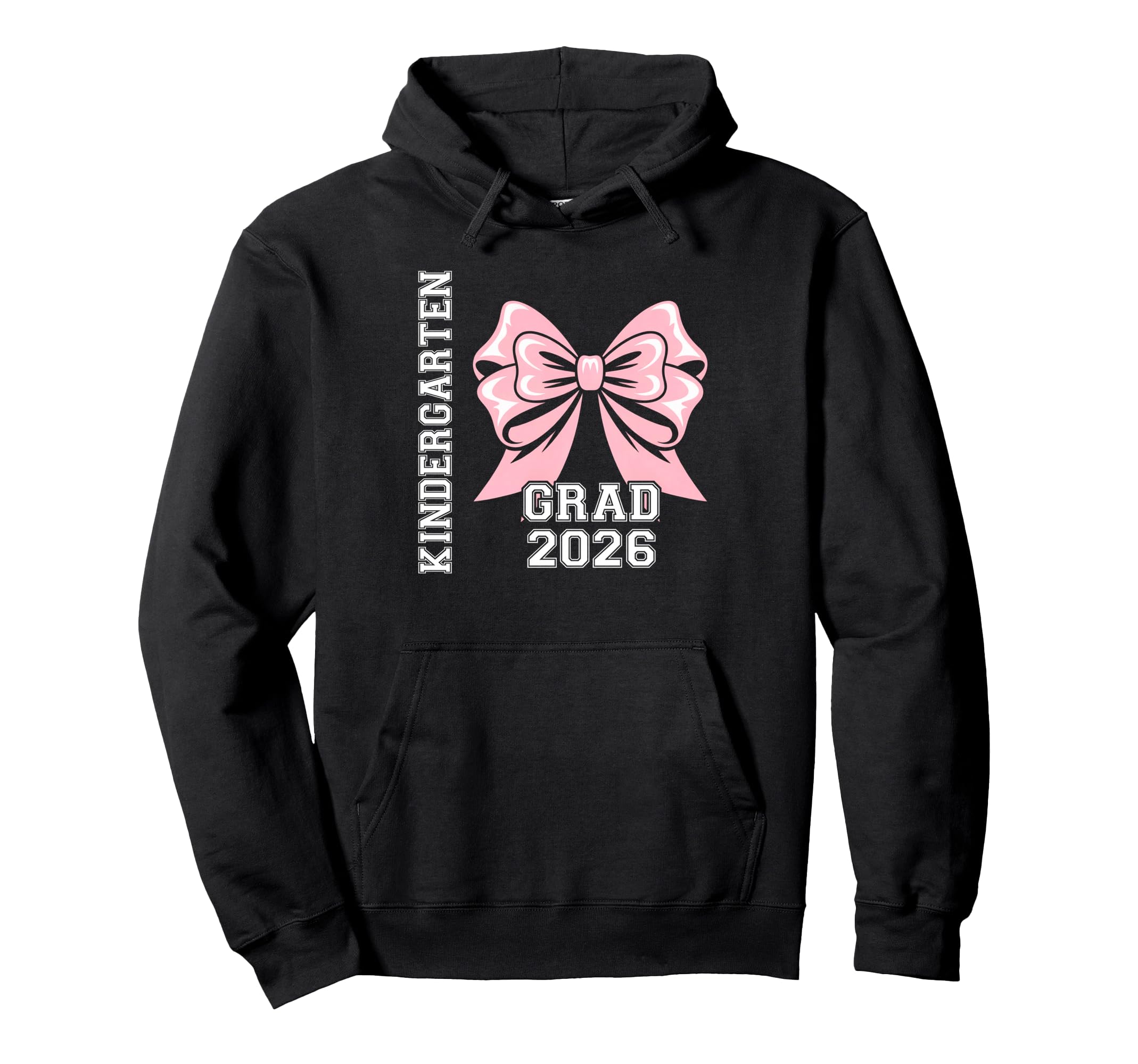 Kindergarten Grad 2026 Bow Graduate Hoodie - Fun Novelty Design for Adults - T-Shirt, Sweatshirt, Hoodie
