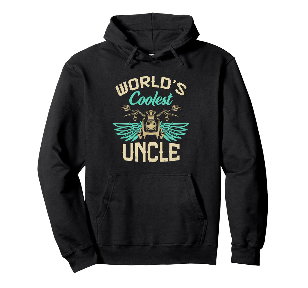 Worlds Coolest Uncle Motorcycle Fathers Hoodie - Custom Art Print Unisex - T-Shirt, Sweatshirt, Hoodie