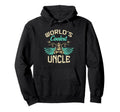 Worlds Coolest Uncle Motorcycle Fathers Hoodie - Custom Art Print Unisex - T-Shirt, Sweatshirt, Hoodie