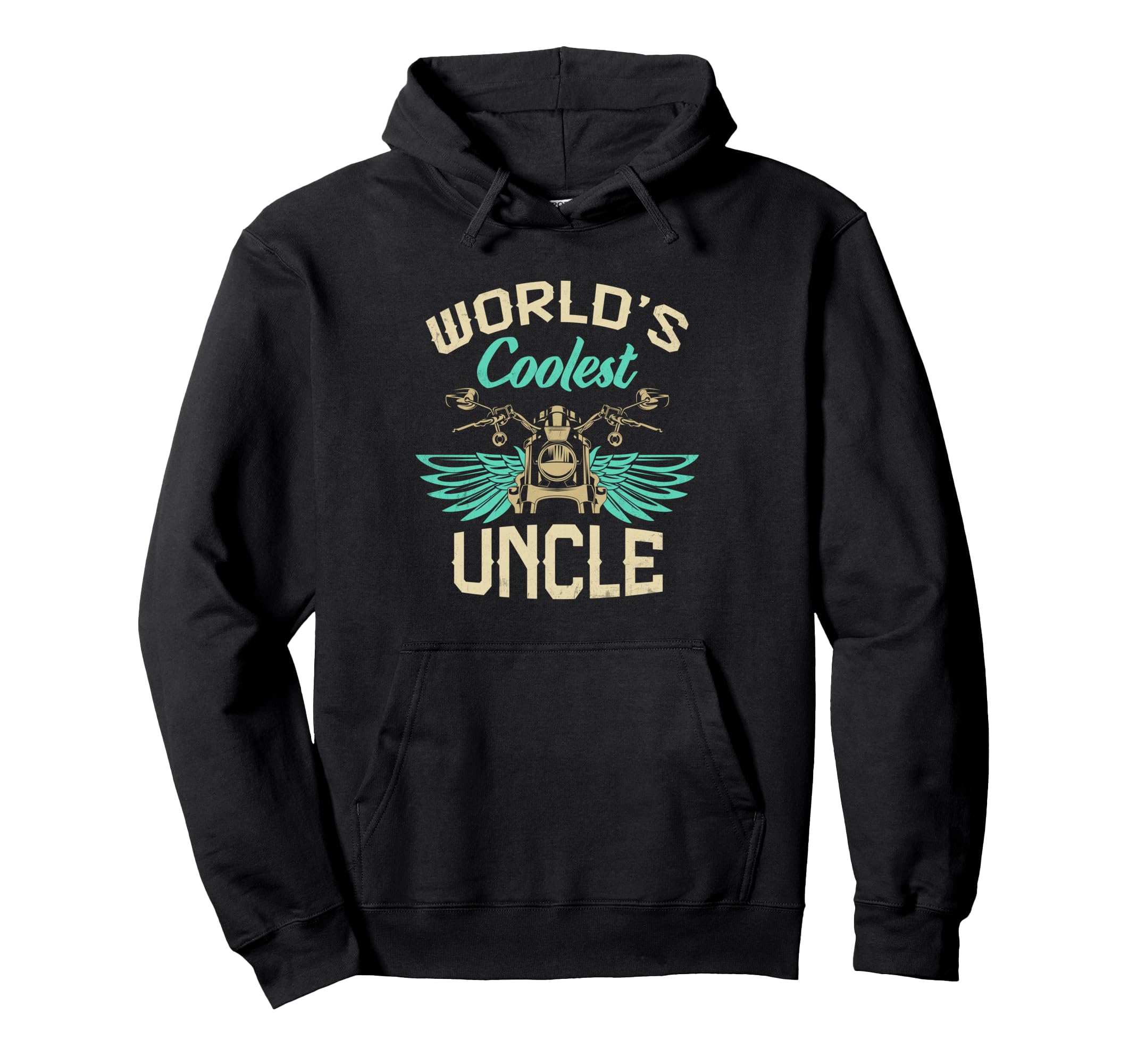Worlds Coolest Uncle Motorcycle Fathers Hoodie - Custom Art Print Unisex - T-Shirt, Sweatshirt, Hoodie