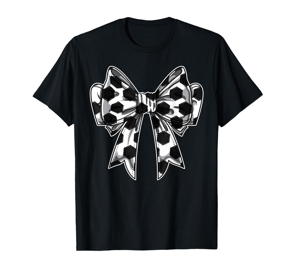 Soccer Ball Coquette Bow Game Day Soccer T-Shirt - Unique Graphic Unisex - T-Shirt, Sweatshirt, Hoodie