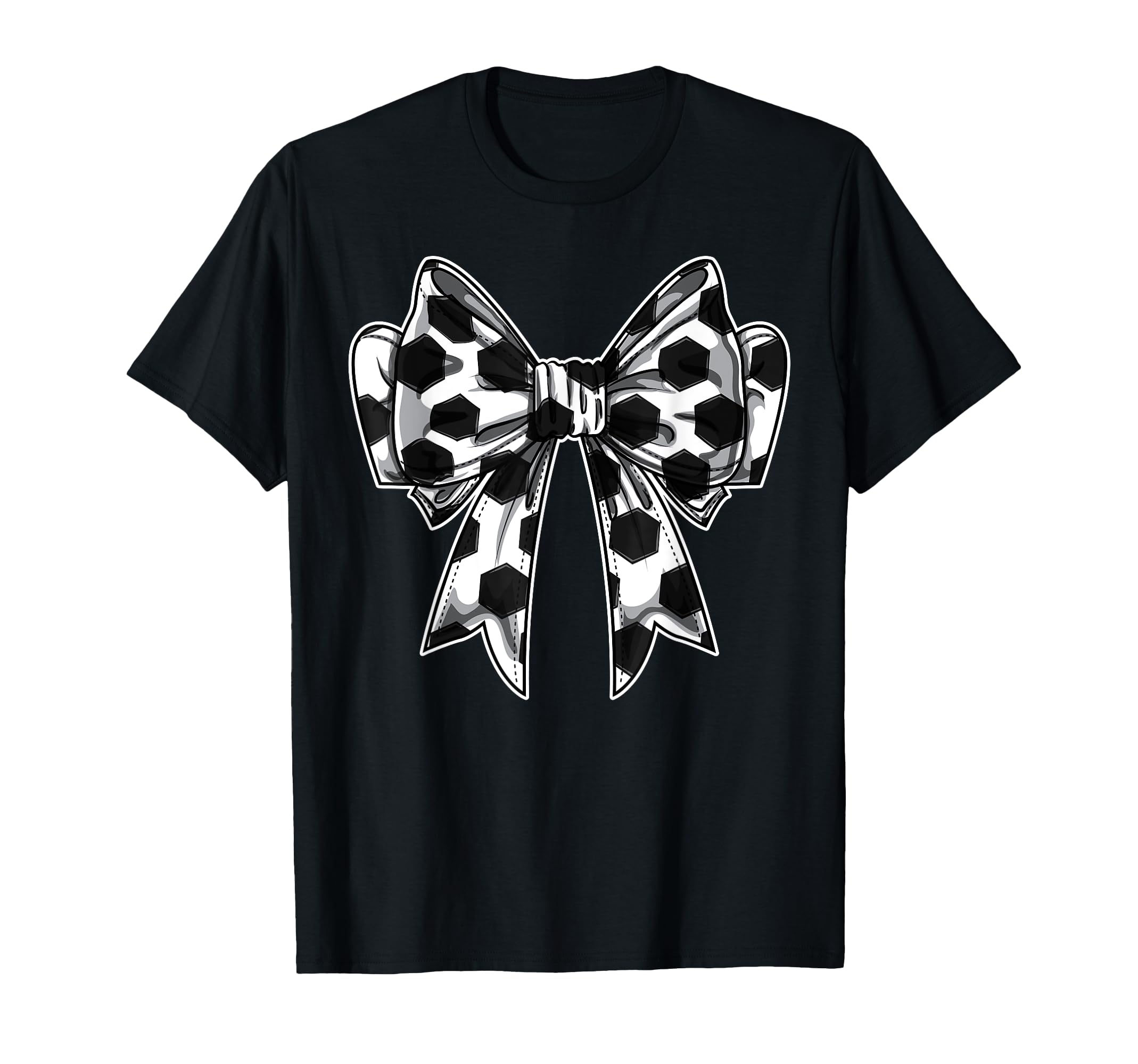 Soccer Ball Coquette Bow Game Day Soccer T-Shirt - Unique Graphic Unisex - T-Shirt, Sweatshirt, Hoodie