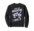 Argentina Soccer Supporters Fun Flag Sweatshirt - Aesthetic Graphic Unisex - T-Shirt, Sweatshirt, Hoodie