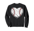 Baseball Ball Heart Player Coach Dad Sweatshirt - Aesthetic Graphic Unisex - T-Shirt, Sweatshirt, Hoodie
