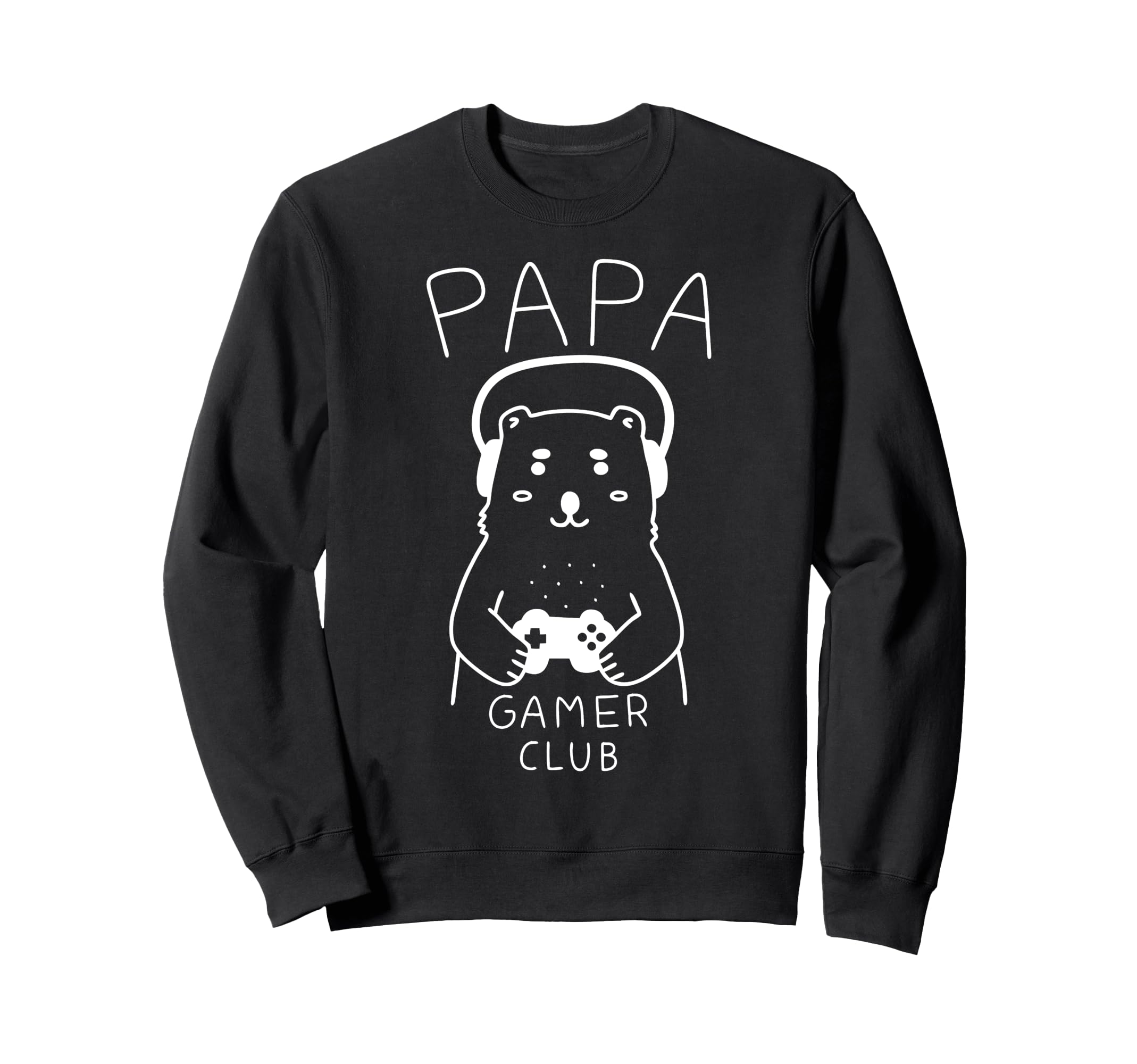 Papa Bear Gamer Club Funny Husband Sweatshirt - Graphic Print for Adults - T-Shirt, Sweatshirt, Hoodie