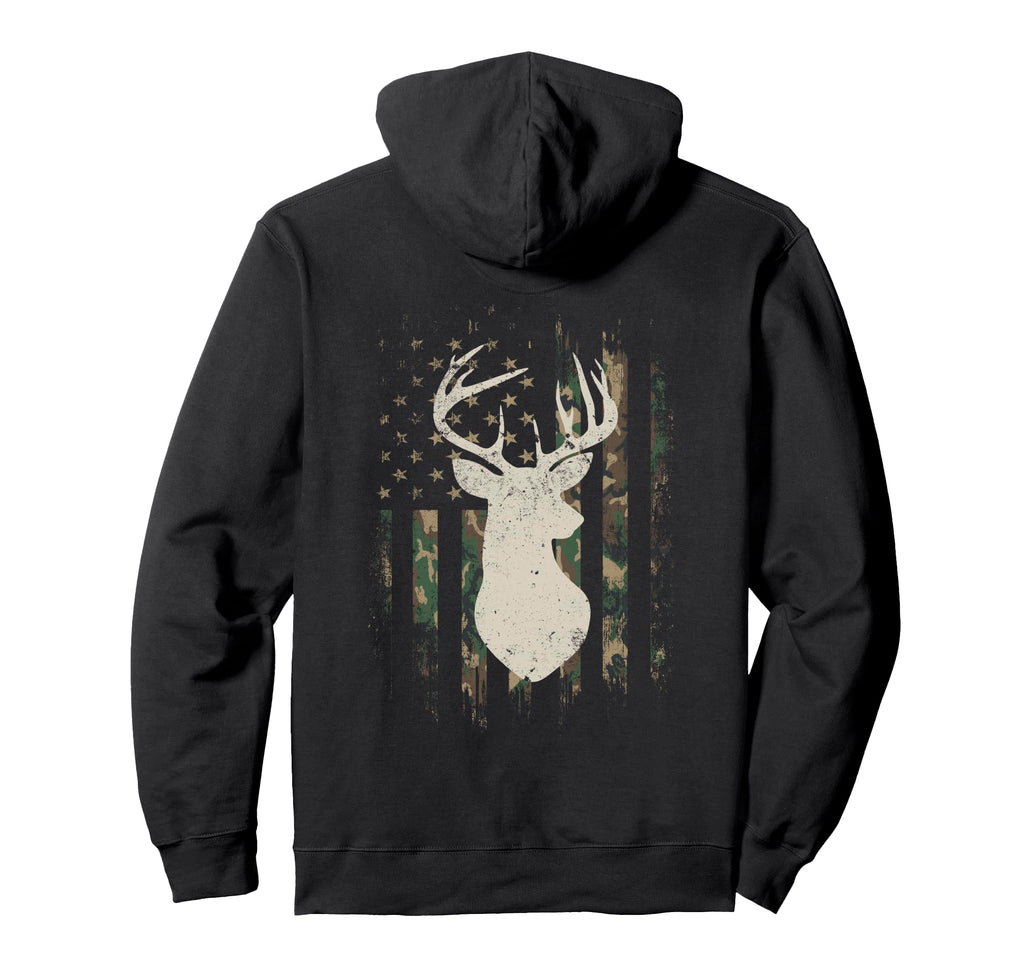 Buck Deer Hunting Camouflage Flag Hoodie - Minimalist Print for Adults - T-Shirt, Sweatshirt, Hoodie