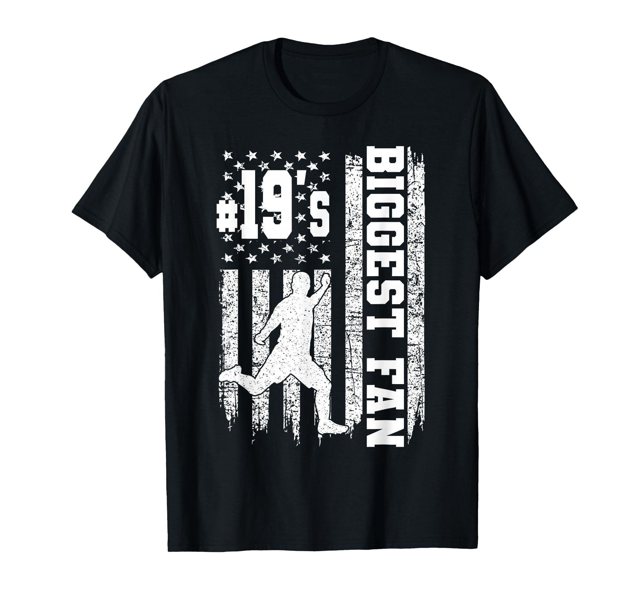 Soccer Biggest Fan Number 19 Proud T-Shirt - Trendy Graphic Unisex - T-Shirt, Sweatshirt, Hoodie