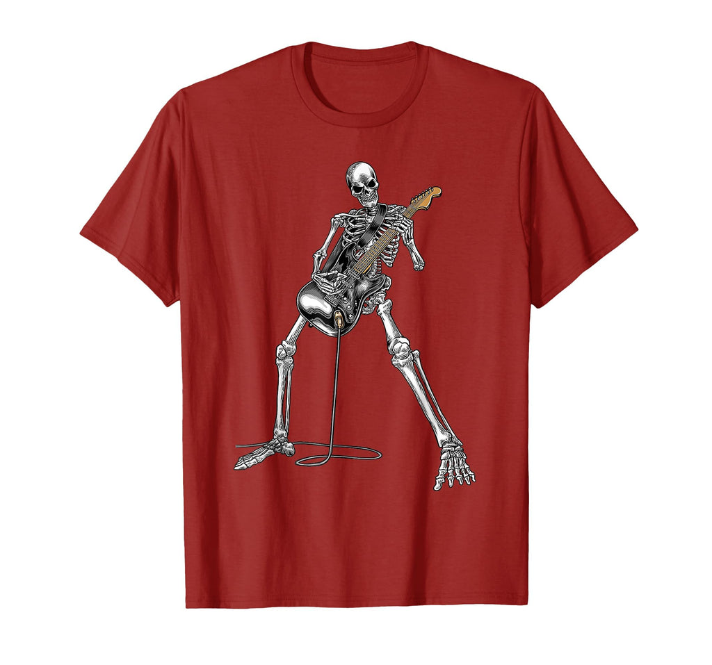 Halloween Skeleton Playing Guitar T-Shirt - Custom Art Print for Adults - T-Shirt, Sweatshirt, Hoodie