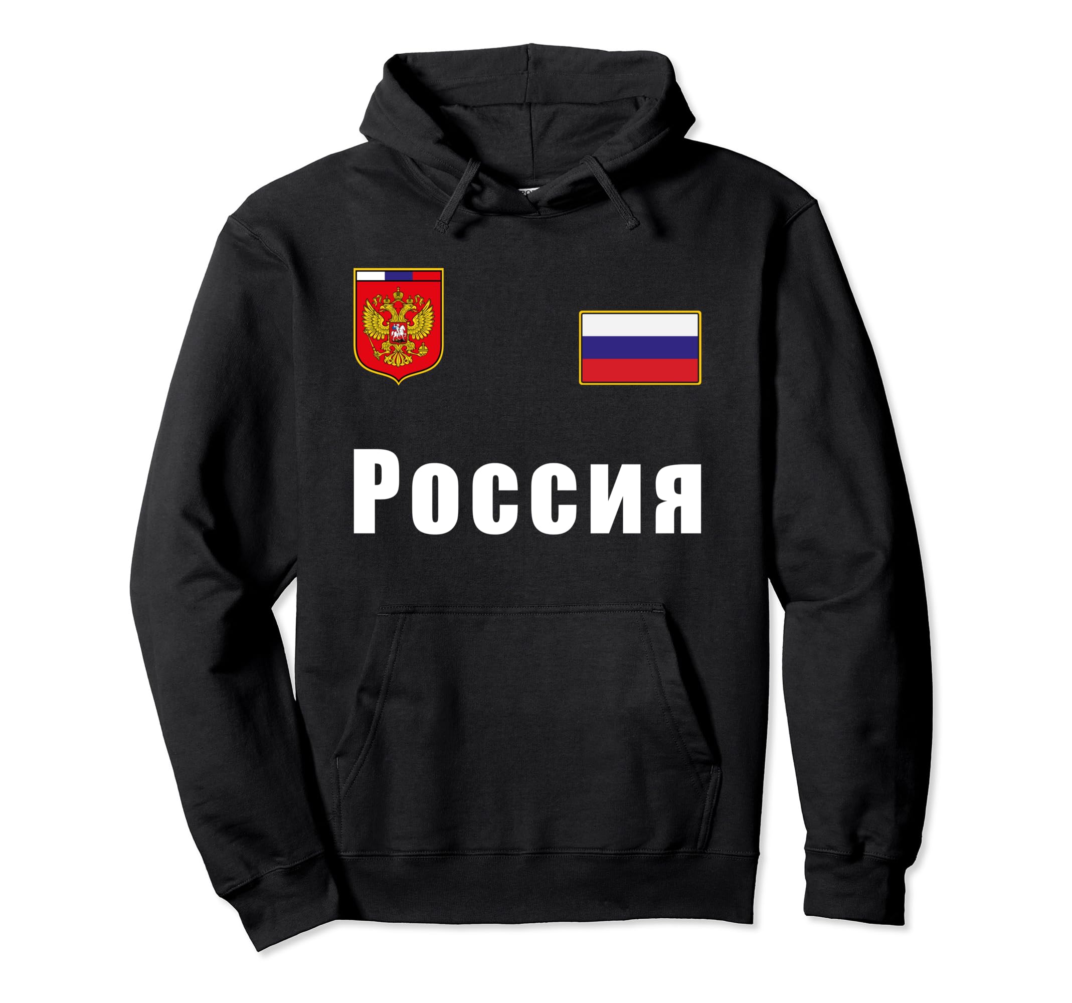 Russia Flag Soccer Player Russian Hoodie - Aesthetic Graphic for Adults - T-Shirt, Sweatshirt, Hoodie