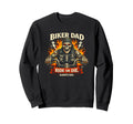 Biker Dad Ride Or Die Motorcycle Skull Sweatshirt - Graphic Print Unisex - T-Shirt, Sweatshirt, Hoodie