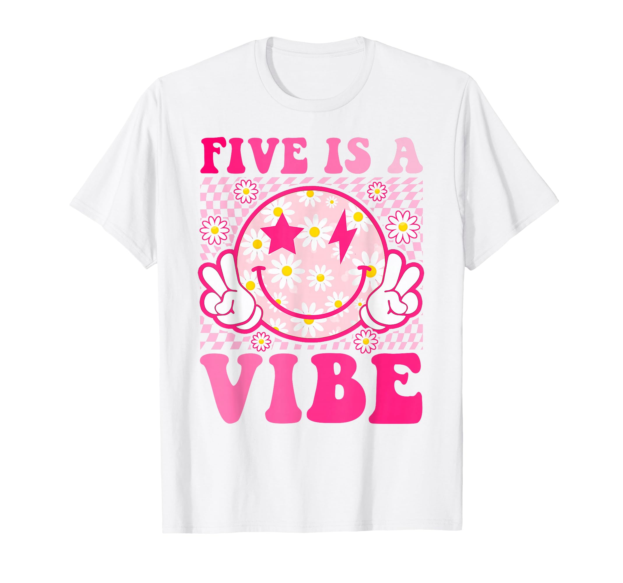 Five Is Vibe 5Th Birthday Groovy 5 T-Shirt - Fun Novelty Design Men Women - T-Shirt, Sweatshirt, Hoodie