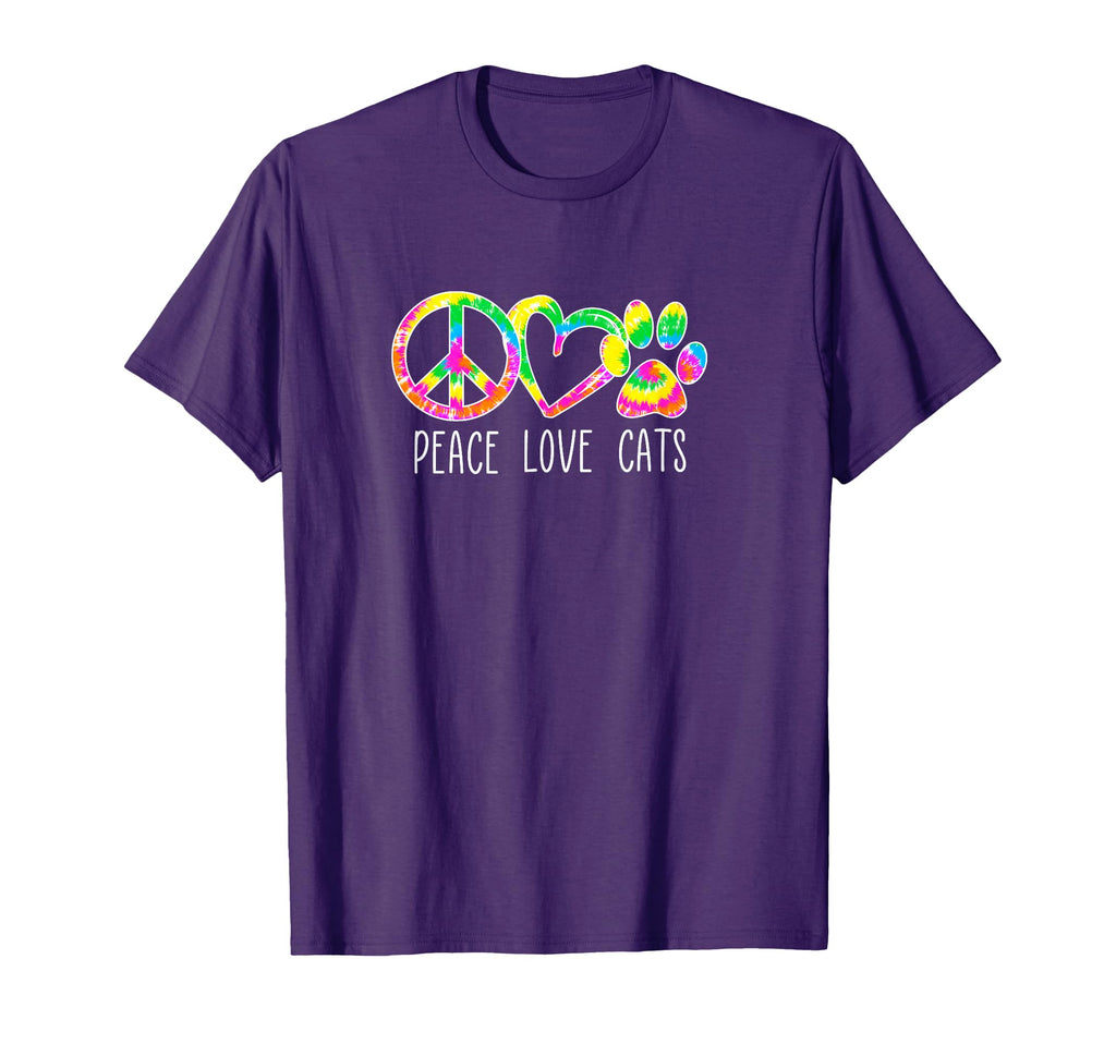 Cat Lover Shirts Peace Love Cats T-Shirt - Graphic Print for Adults - T-Shirt, Sweatshirt, Hoodie