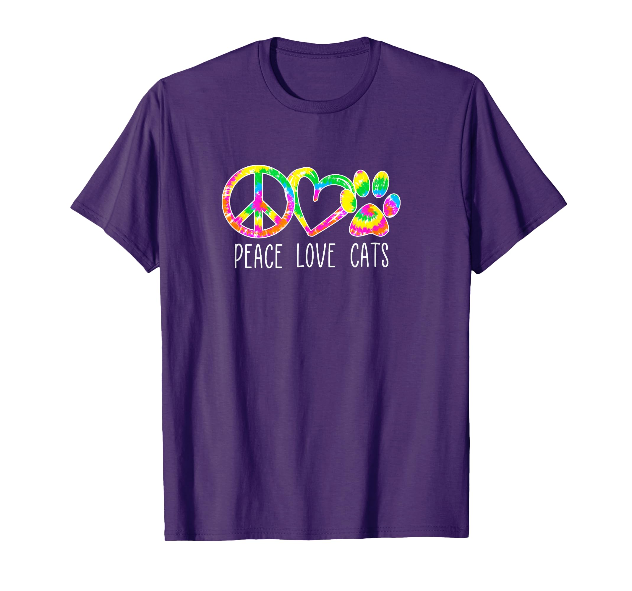Cat Lover Shirts Peace Love Cats T-Shirt - Graphic Print for Adults - T-Shirt, Sweatshirt, Hoodie