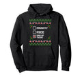 Santas List Naughty Nice Dad Twins Family Hoodie - Graphic Print for Adults - T-Shirt, Sweatshirt, Hoodie