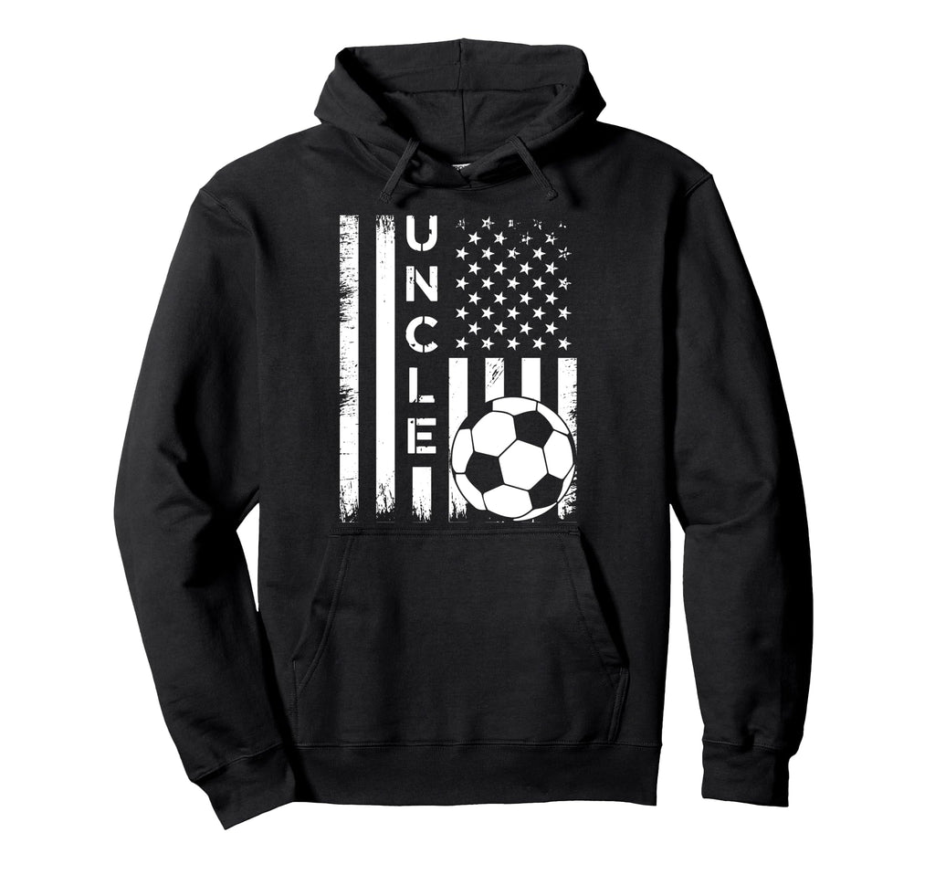 Soccer Uncle American Flag Hoodie - Casual Everyday Wear for Adults - T-Shirt, Sweatshirt, Hoodie