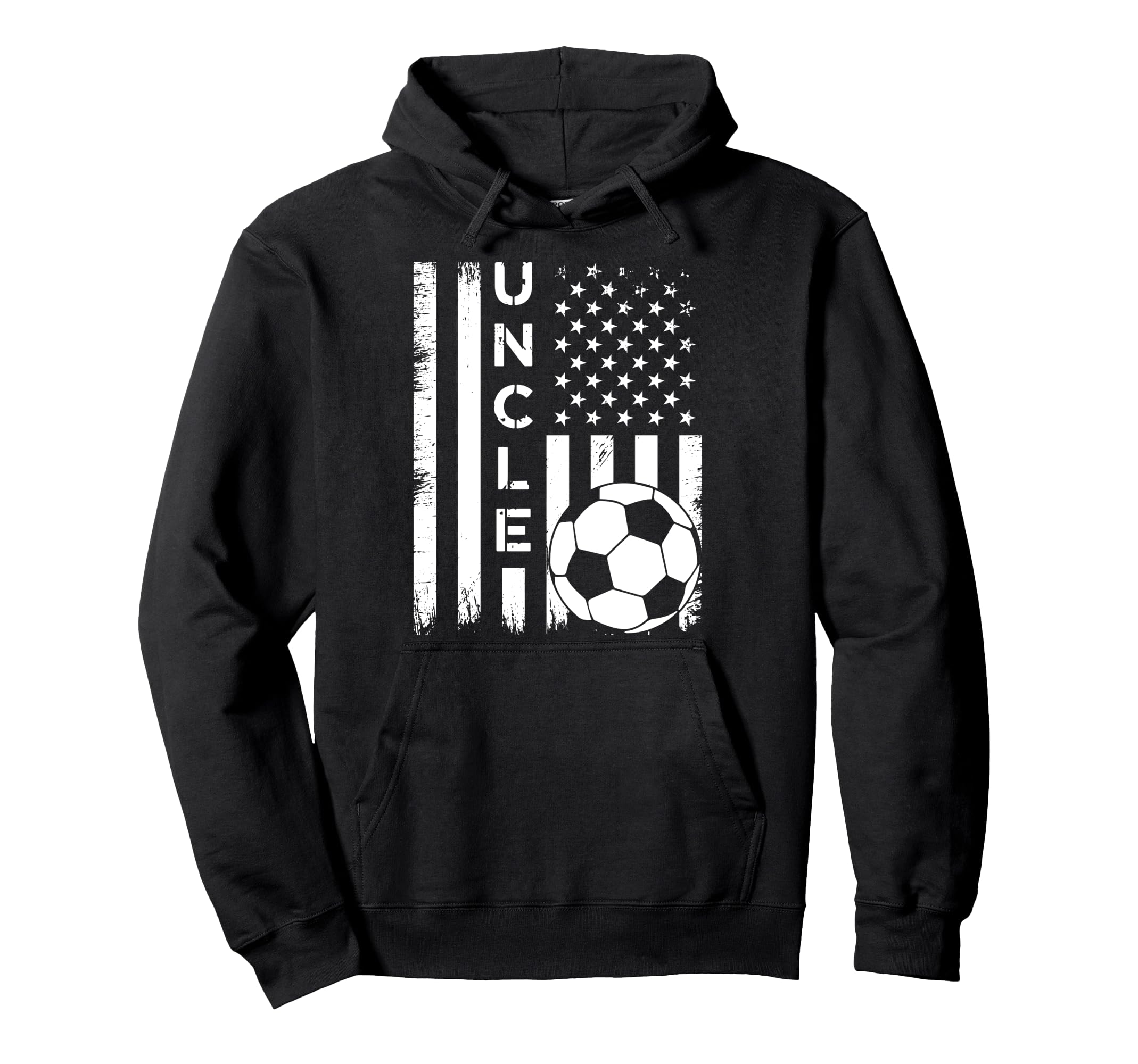 Soccer Uncle American Flag Hoodie - Casual Everyday Wear for Adults - T-Shirt, Sweatshirt, Hoodie