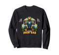 Iron Dad Workout Fitness Dad Sweatshirt - Graphic Print Men Women - T-Shirt, Sweatshirt, Hoodie