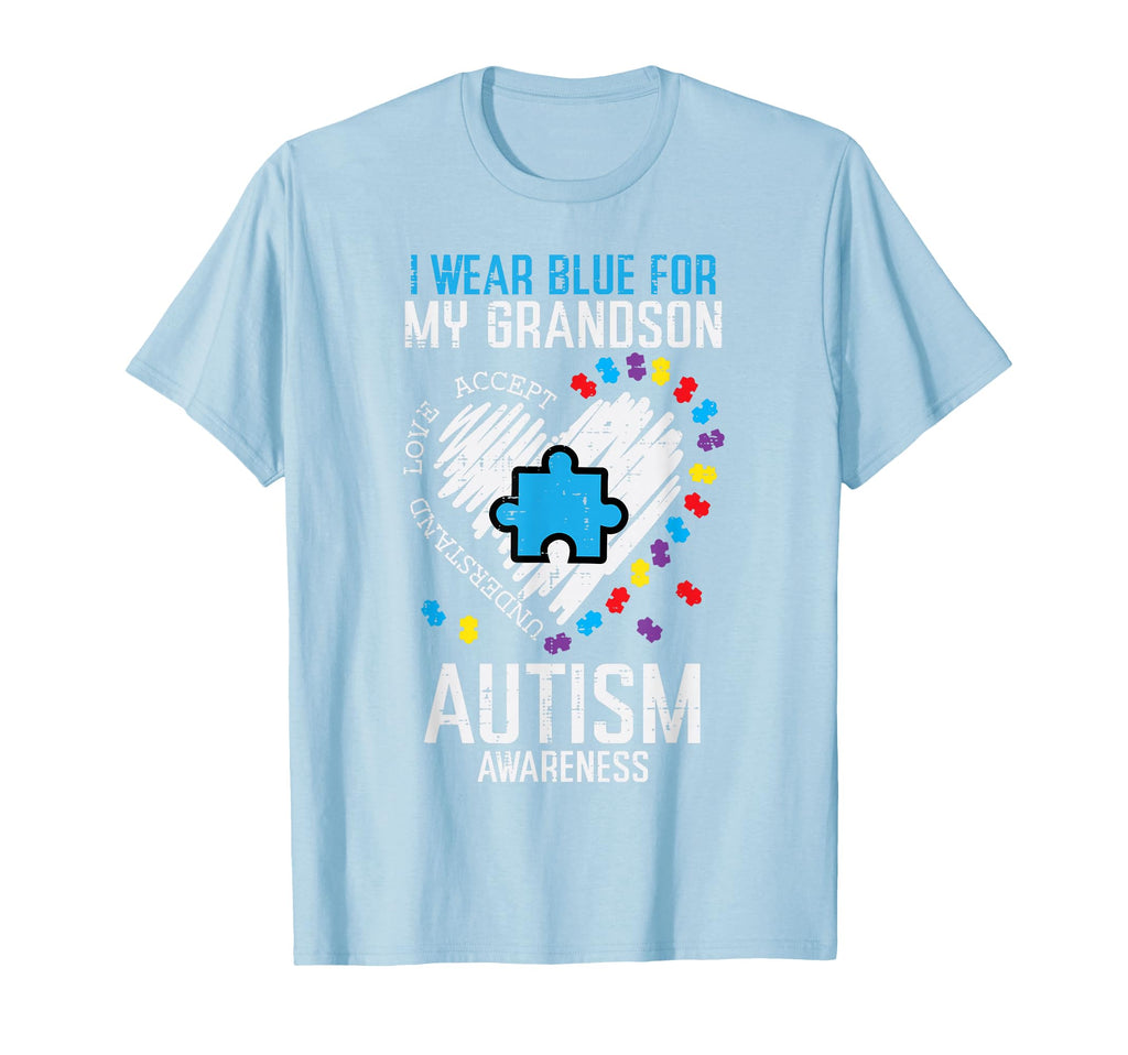 Blue Grandson Autism Awareness Family T-Shirt - Trendy Graphic Unisex - T-Shirt, Sweatshirt, Hoodie