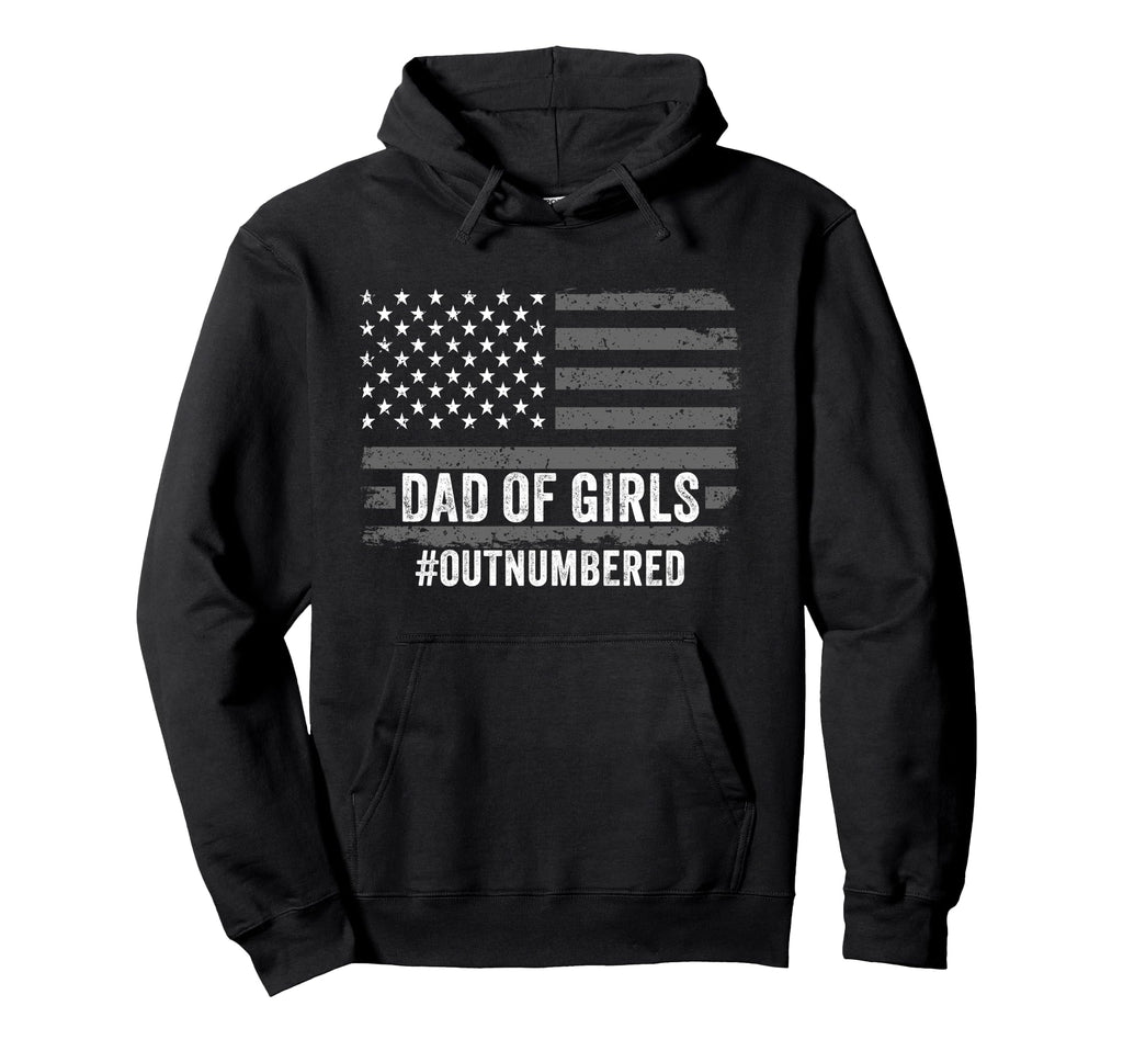 Dad Outnumbered Fathers Day 2025 Dad Hoodie - Aesthetic Graphic for Adults - T-Shirt, Sweatshirt, Hoodie