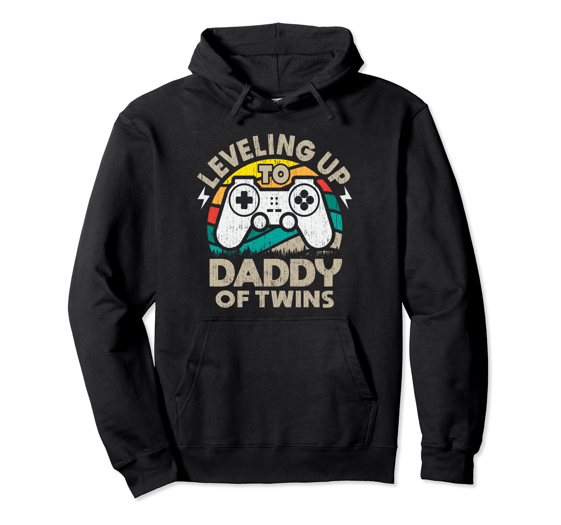 Leveling Up To Daddy Twins Gamer Gaming Hoodie - Unique Graphic for Adults - T-Shirt, Sweatshirt, Hoodie