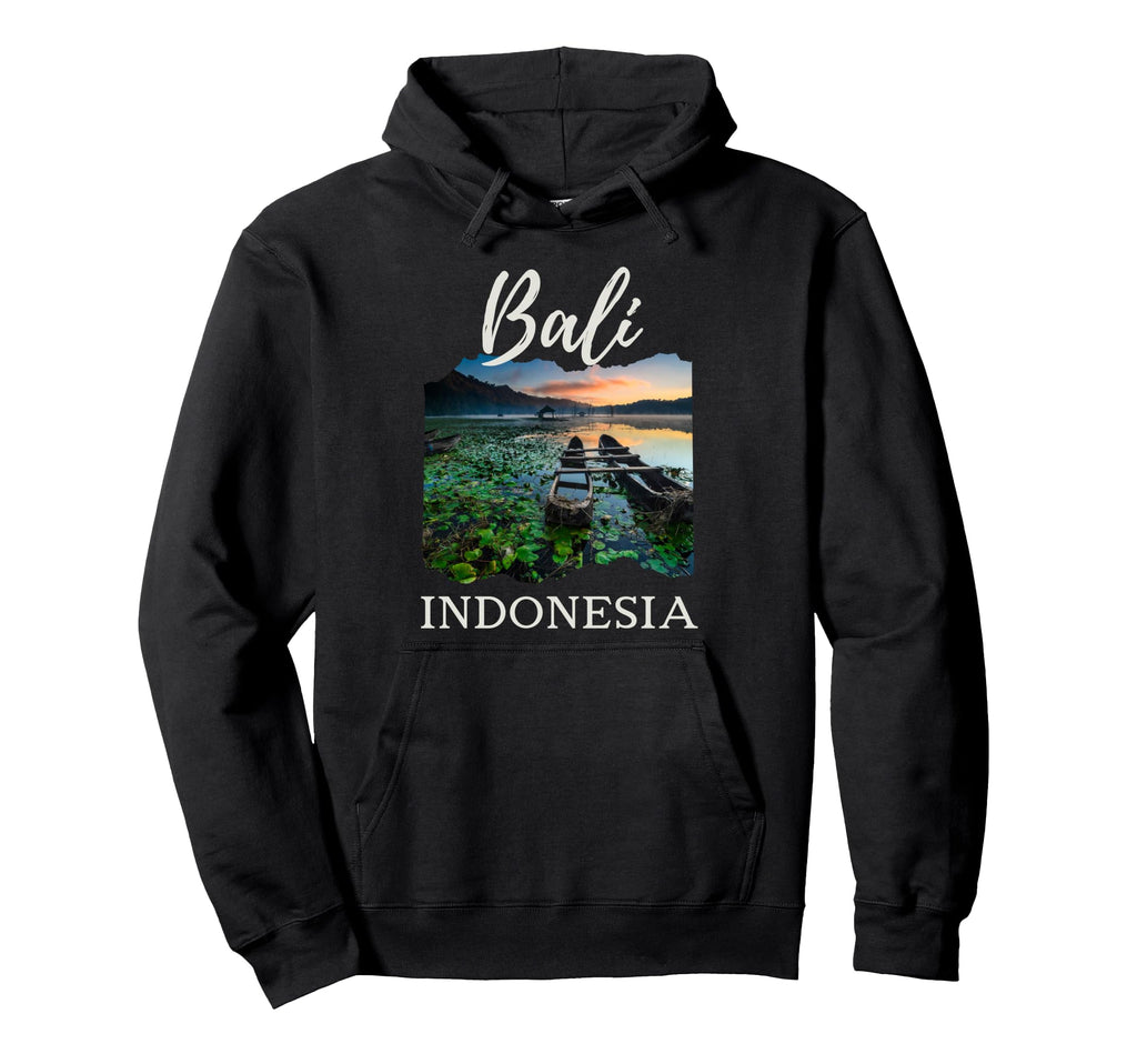 Bali Indonesia Tamblingam Lake Hoodie - Aesthetic Graphic for Adults - T-Shirt, Sweatshirt, Hoodie
