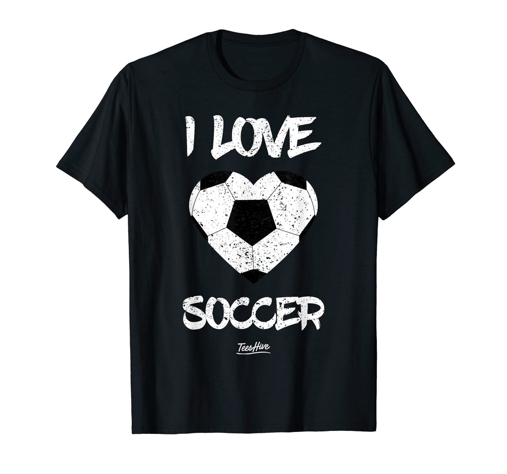 I Love Soccer I Heart Soccer T-Shirt - Fun Novelty Design for Adults - T-Shirt, Sweatshirt, Hoodie