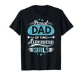 Proud Dad Two Awesome Fathers Day T-Shirt - Custom Art Print for Adults - T-Shirt, Sweatshirt, Hoodie