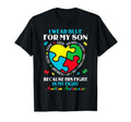 I Wear Blue My Daughter Autism Dad Mom T-Shirt - Minimalist Print Unisex - T-Shirt, Sweatshirt, Hoodie
