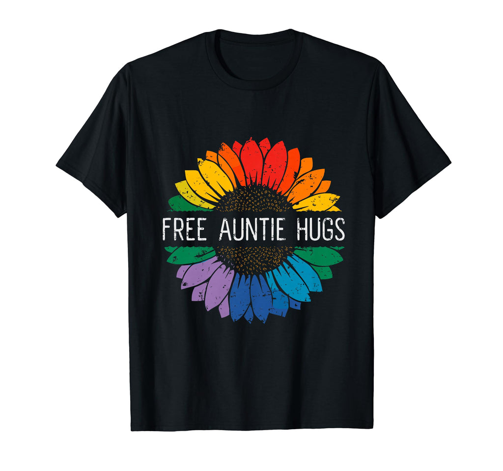 Free Auntie Hugs Lgbt Gay T-Shirt - Casual Everyday Wear for Adults - T-Shirt, Sweatshirt, Hoodie