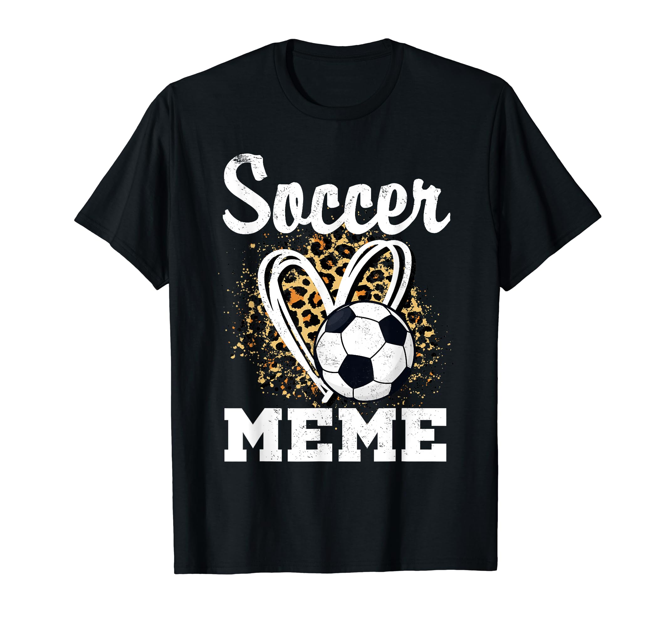 Soccer Meme Leopard Heart Matching T-Shirt - Unique Graphic Men Women - T-Shirt, Sweatshirt, Hoodie