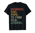 Husband Dad Papa 75 Year Old Legend T-Shirt - Custom Art Print for Adults - T-Shirt, Sweatshirt, Hoodie