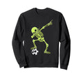 Dabbing Skeleton Soccer Halloween Sweatshirt - Custom Art Print Men Women - T-Shirt, Sweatshirt, Hoodie