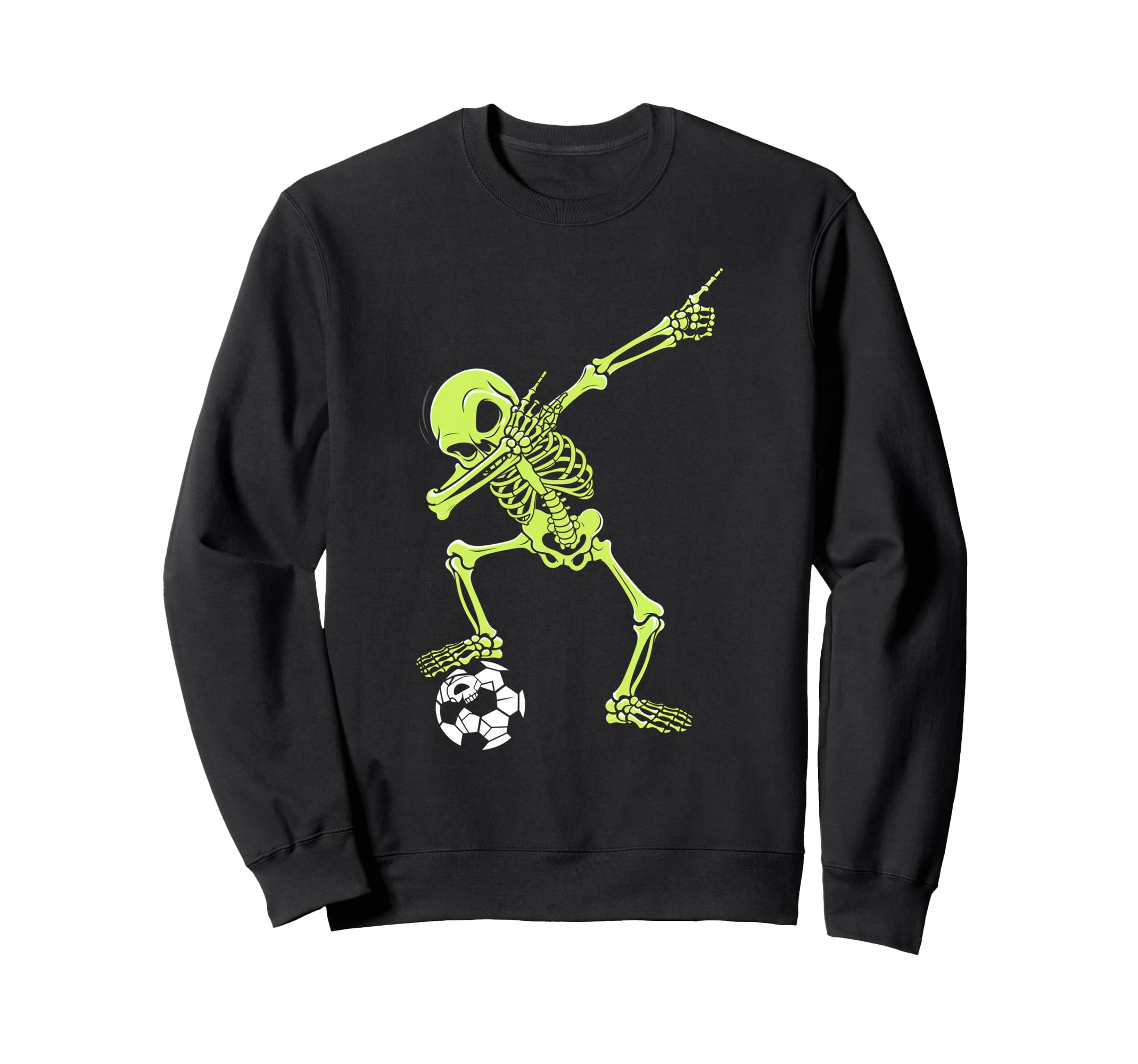 Dabbing Skeleton Soccer Halloween Sweatshirt - Custom Art Print Men Women - T-Shirt, Sweatshirt, Hoodie