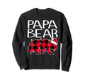 Red Plaid Papa Bear Matching Family Sweatshirt - Trendy Graphic for Adults - T-Shirt, Sweatshirt, Hoodie