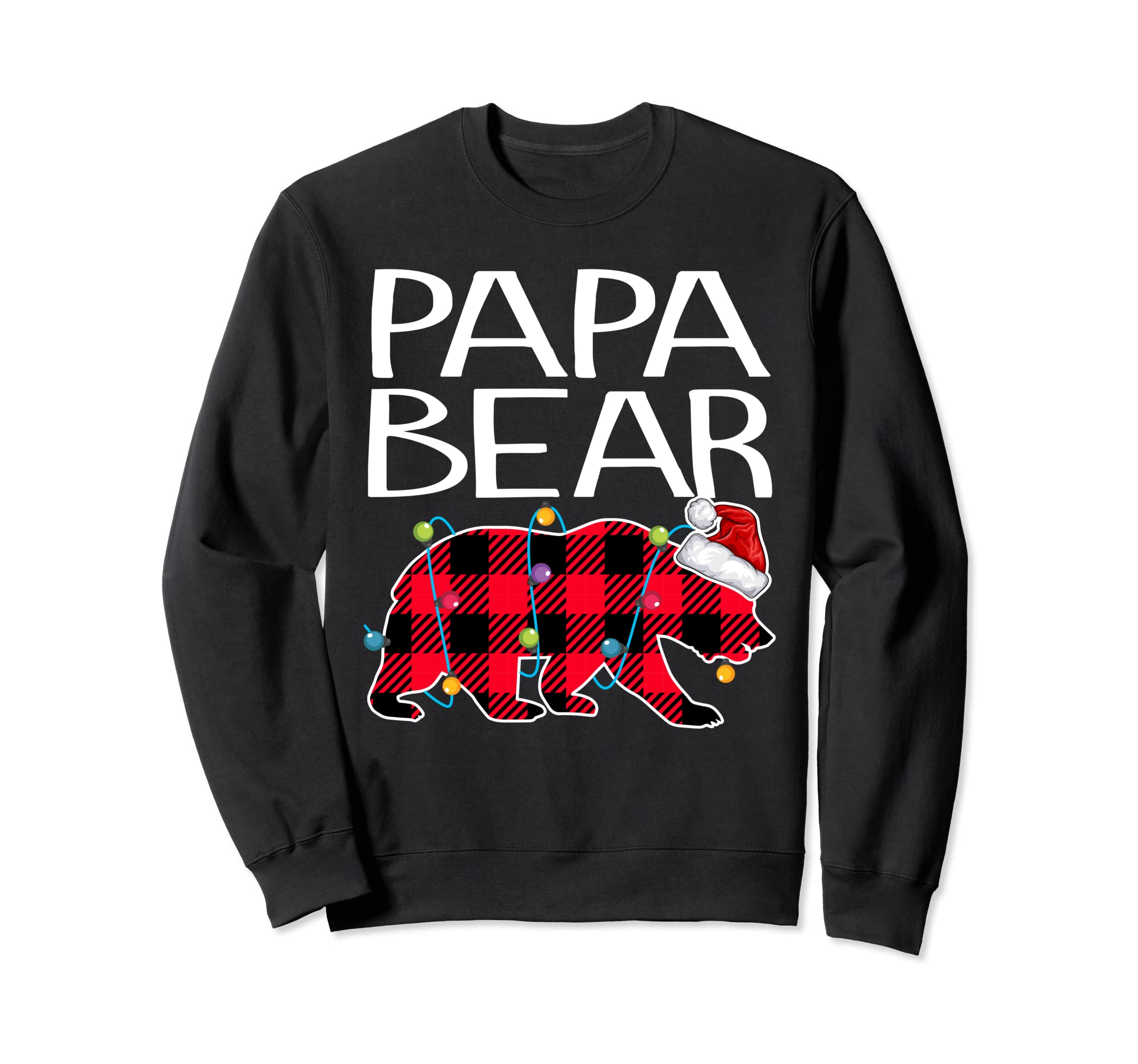 Red Plaid Papa Bear Matching Family Sweatshirt - Trendy Graphic for Adults - T-Shirt, Sweatshirt, Hoodie