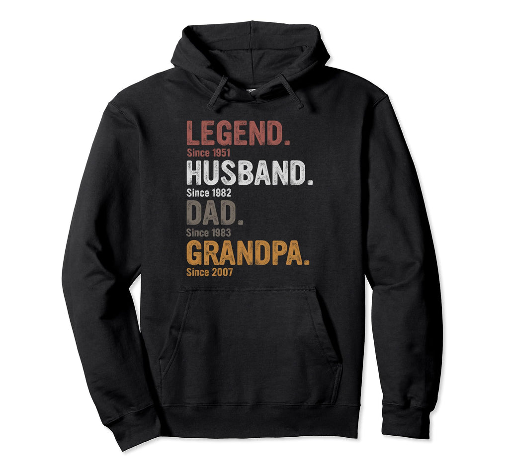 Legend Husband Dad Grandpa Since Hoodie - Unique Graphic Unisex - T-Shirt, Sweatshirt, Hoodie