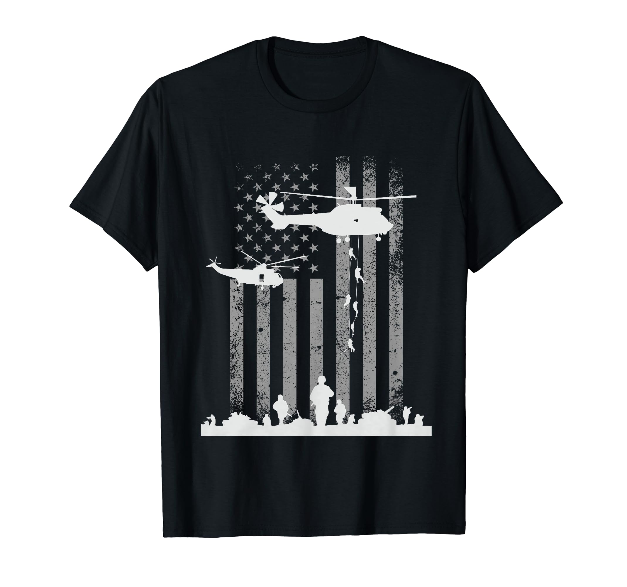 Usa Flag Tees Memorial Day Military T-Shirt - Custom Art Print Unisex - T-Shirt, Sweatshirt, Hoodie