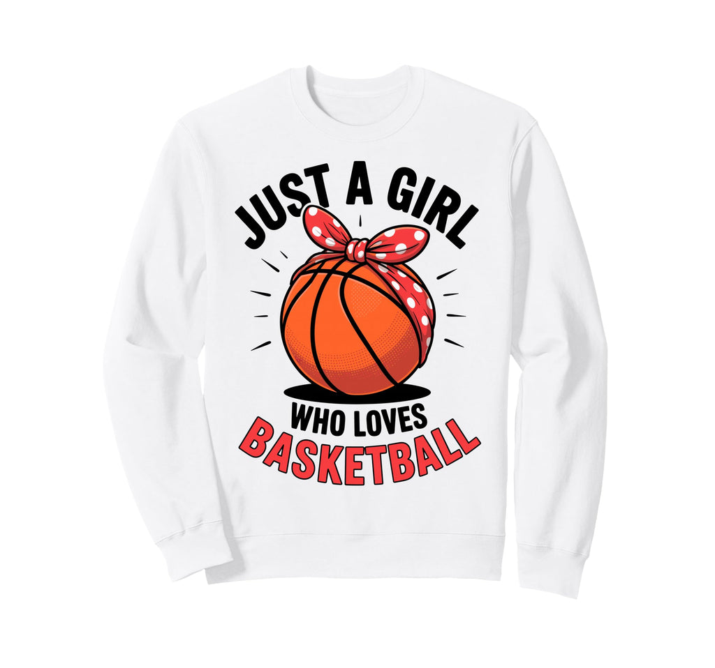Just Who Loves Basketball Ball Bandana Sweatshirt - Graphic Print Unisex - T-Shirt, Sweatshirt, Hoodie