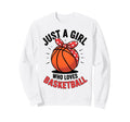 Just Who Loves Basketball Ball Bandana Sweatshirt - Graphic Print Unisex - T-Shirt, Sweatshirt, Hoodie