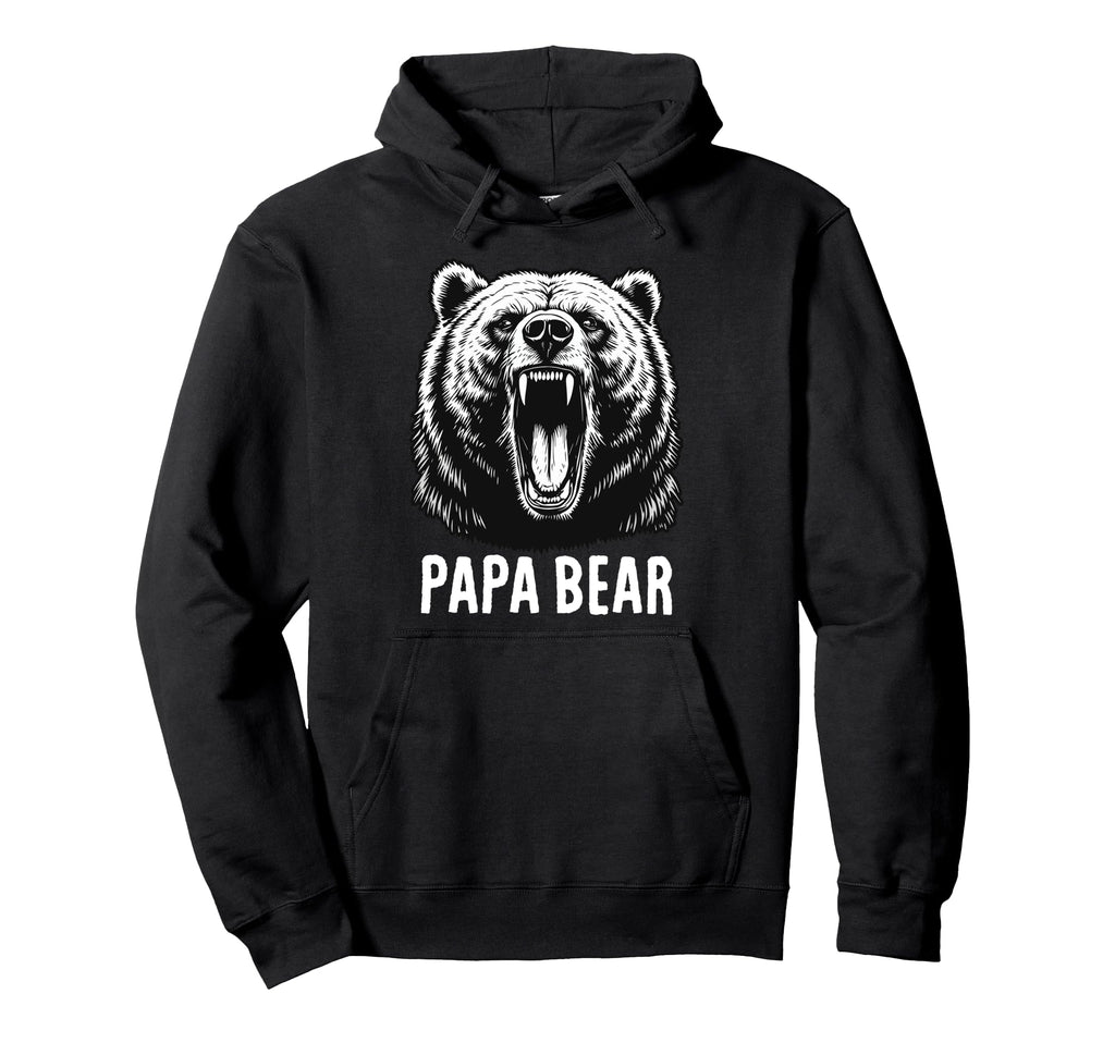 Papa Bear Fathers Day Funny Bear Hoodie - Novelty Apparel Men Women - T-Shirt, Sweatshirt, Hoodie