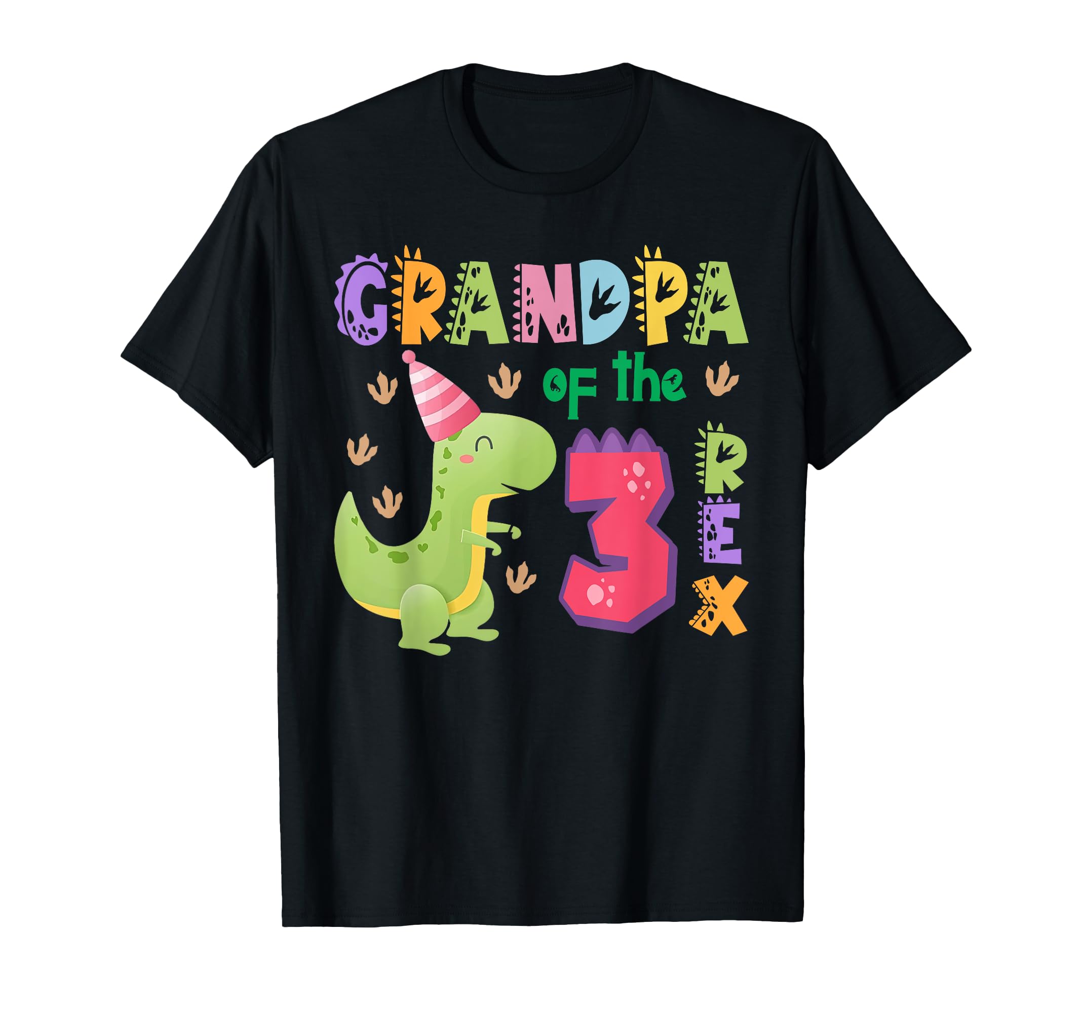 Grandpa Three Rex Birthday Dinosaur T-Shirt - Aesthetic Graphic Men Women - T-Shirt, Sweatshirt, Hoodie