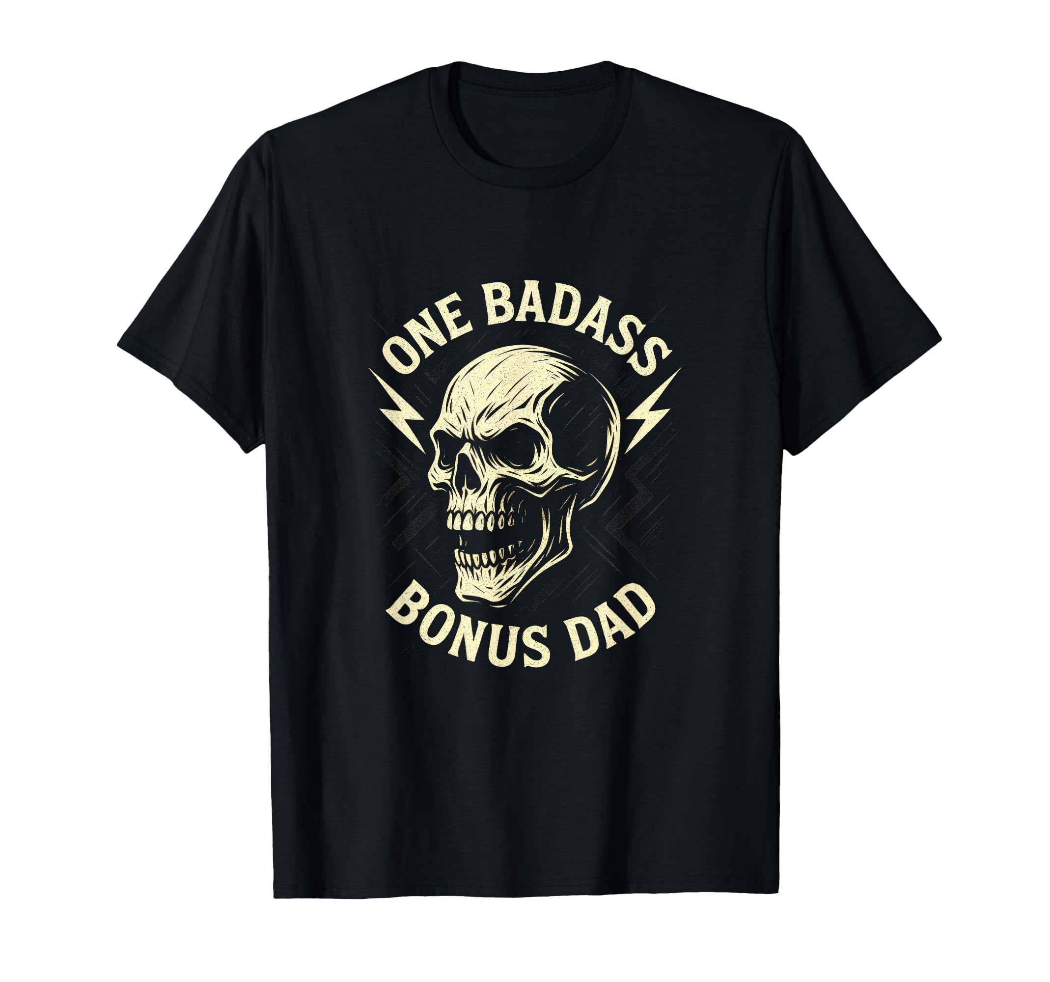 One Badass Bonus Dad Skull Stepdad T-Shirt - Trendy Graphic Unisex - T-Shirt, Sweatshirt, Hoodie